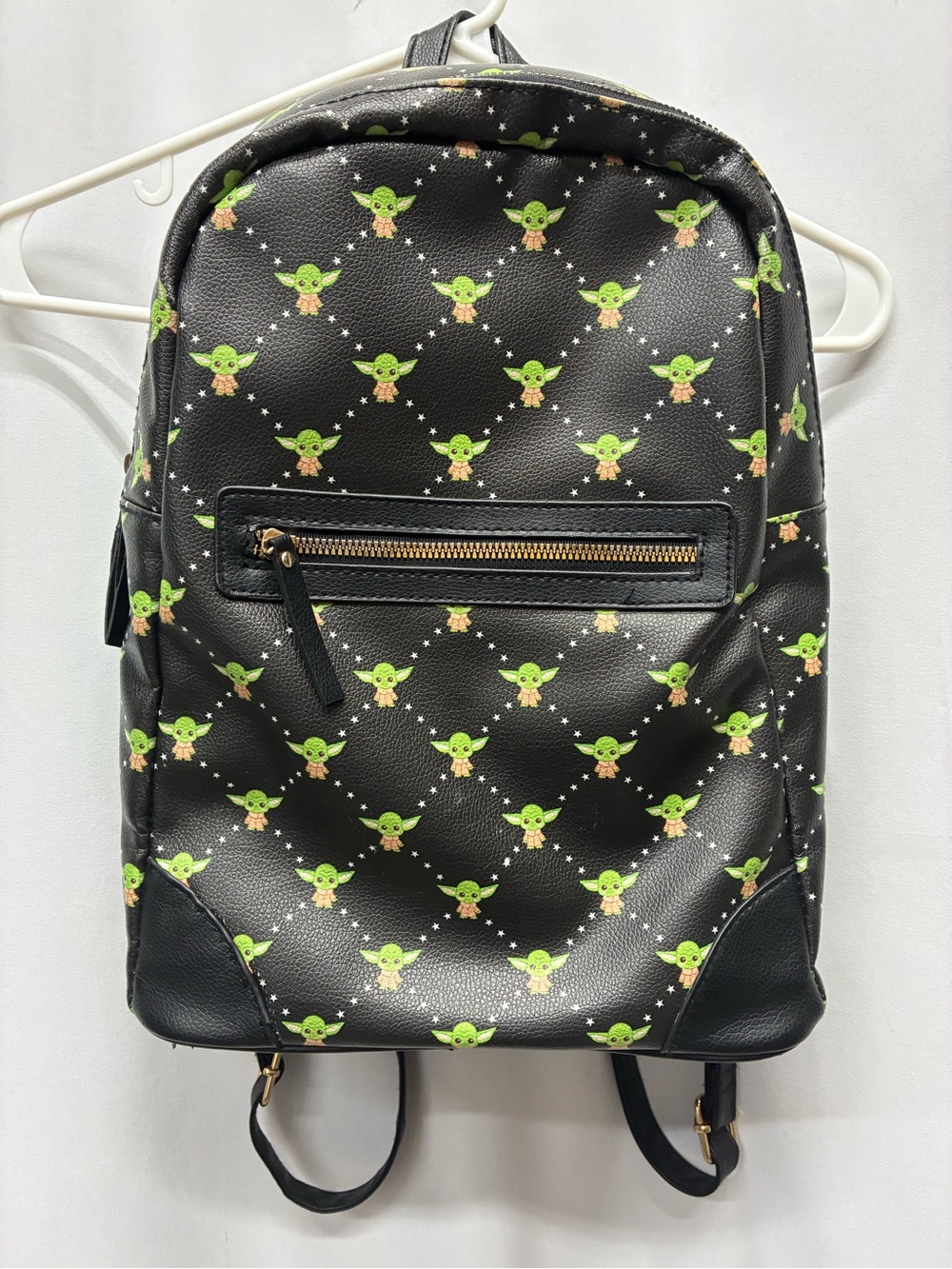 Star Wars Yoda backpack black medium sized school work travel on the go